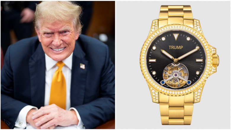 Dupa adidasi, biblii si monede, Donald Trump lanseaza si o colectie de ceasuri in campania electorala. Cat costa ceasul Trump Imagine