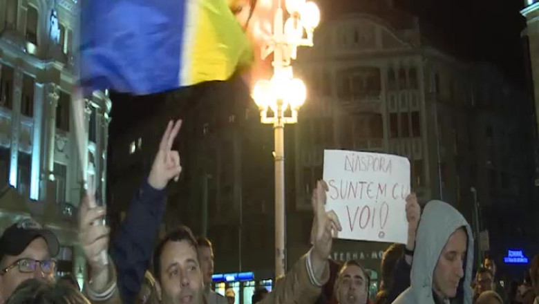 Dupa alegeri, proteste in Piata Victoriei  Imagine