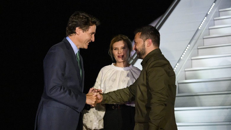 Dupa SUA, Zelenski a ajuns in Canada impreuna cu sotia sa. Trudeau i-a promis sprijin „atata timp cat va fi nevoie” Imagine