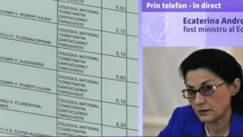 E.Andronescu: Profesorii sa se intereseze de pregatirea elevului din clasa a IX-a, nu inainte de Bac Imagine