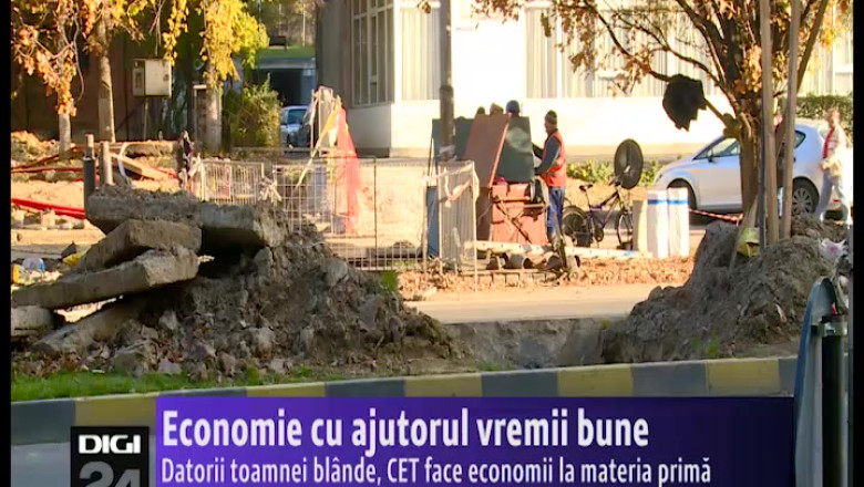 Economie cu ajutorul vremii bune. Datorita toamnei blande, CET Oradea face economii la materia prima Imagine