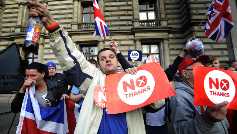EFECTELE REFERENDUMULUI DIN SCOTIA. Premierul britanic promite autonomie sporita pentru toate cele patru tinuturi ale Regatului Unit Imagine