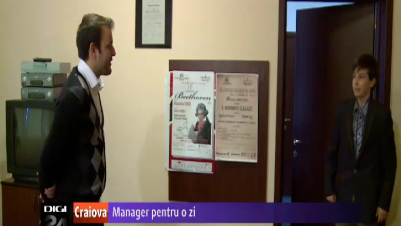 Elev de clasa a VI-a, manager pentru o zi la Filarmonica Oltenia  Imagine