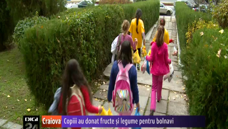 Elevii au donat fructe si legume pentru bolnavii de la Spitalul Filantropia din Craiova Imagine