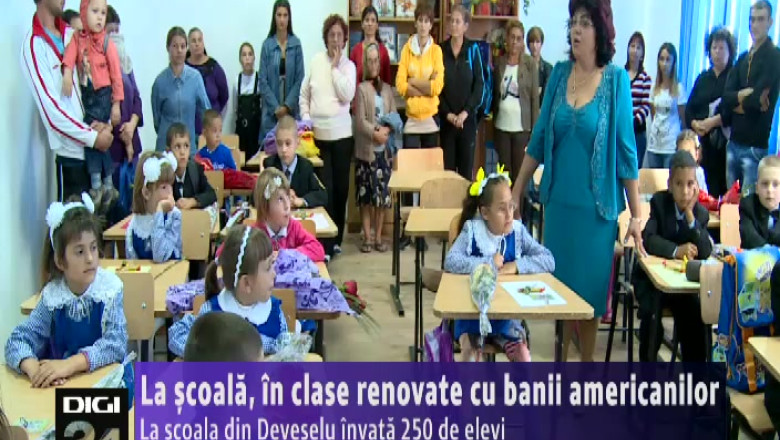 Elevii din Deveselu invata in clase renovate cu banii americanilor   Imagine