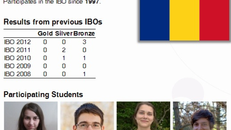Elevii romani au obtinut trei medalii de bronz la Olimpiada Internationala de Biologie Imagine