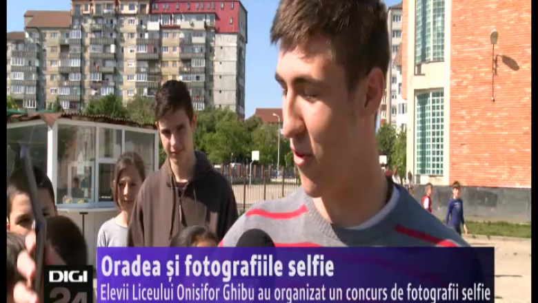 Elevii unui liceu din Oradea au organizat un concurs de fotografii selfie, avand ca tema locurile reprezentative ale orasului Imagine