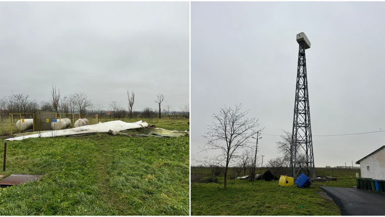Elicea unei eoliene a cazut in curtea unui camin de batrani, in timpul noptii. „Urmeaza sa fie demontat tot sistemul” Imagine