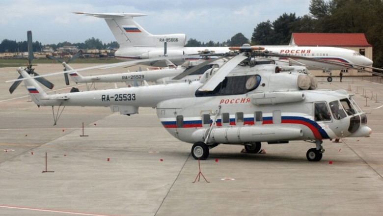 Elicopterul lui Putin, avariat la aterizare pe un aeroport de langa Moscova Imagine