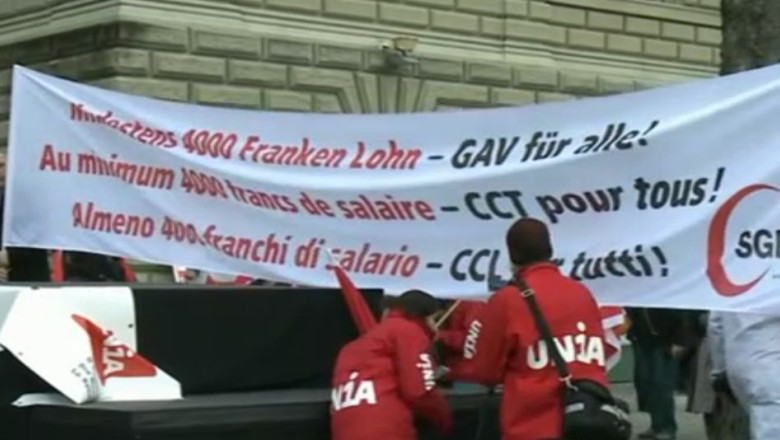 Elvetienii voteaza pentru cel mai mare salariu minim din lume Imagine