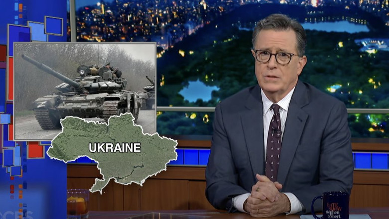 Emisiunea „The Late Show with Stephen Colbert” a prezentat o harta a Ucrainei fara Crimeea Imagine