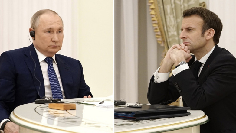 Emmanuel Macron, batjocorit la televiziunea publica din Rusia: "A luat medicamente in speranta ca Putin ii va raspunde" Imagine