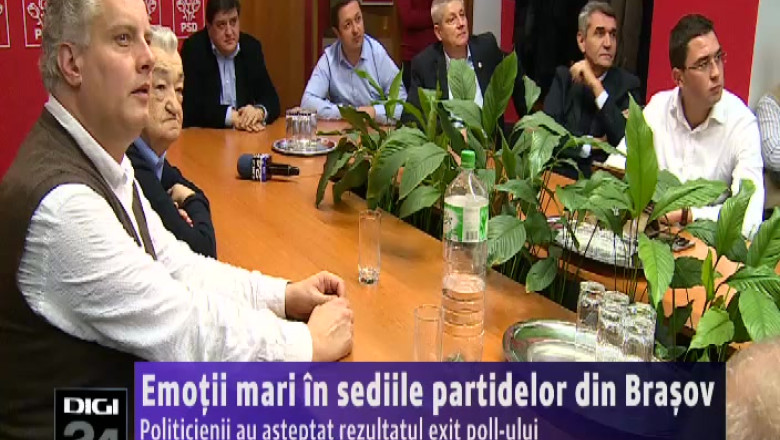 Emotii mari in sediile partidelor din Brasov. Politicienii au asteptat rezultatul exit poll-ului Imagine