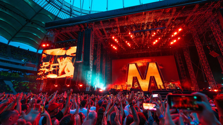 Enjoy the rain: Depeche Mode a cantat pe Arena Nationala in fata a 45.000 de spectatori pe o ploaie torentiala Imagine