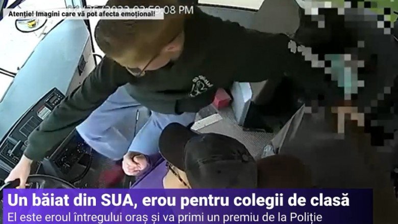 Erou la doar 13 ani. Un elev a salvat viata colegilor sai aflati in autobuzul scolar, dupa ce soferul a lesinat la volan Imagine