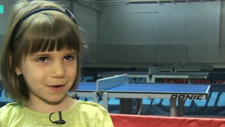 Este considerata copilul fenomen al tenisului de masa Imagine
