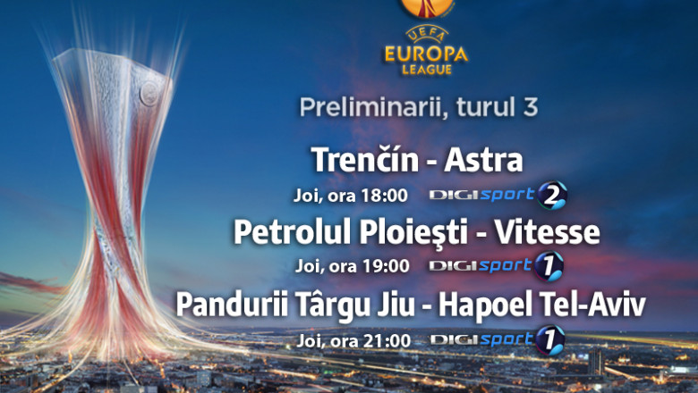 EUROPA LEAGUE. Digi Sport transmite toate meciurile echipelor romanesti din cupele europene Imagine