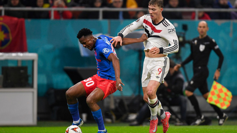 Europa League: FCSB - Manchester United. Scor final 0 - 2. FCSB pierde, dar se califica in play-off Imagine