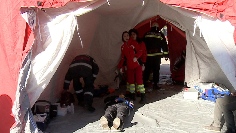 Evacuare generala la Navodari. A fost simulat un cutremur  Imagine