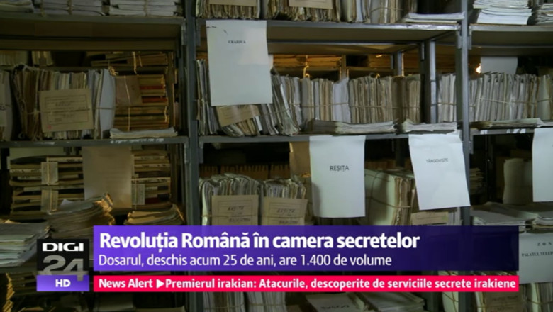 EXCLUSIV. Revolutia Romana in camera secretelor. Incaperea din Parchetul General in care sunt tinute cele 1.400 de volume din dosar Imagine