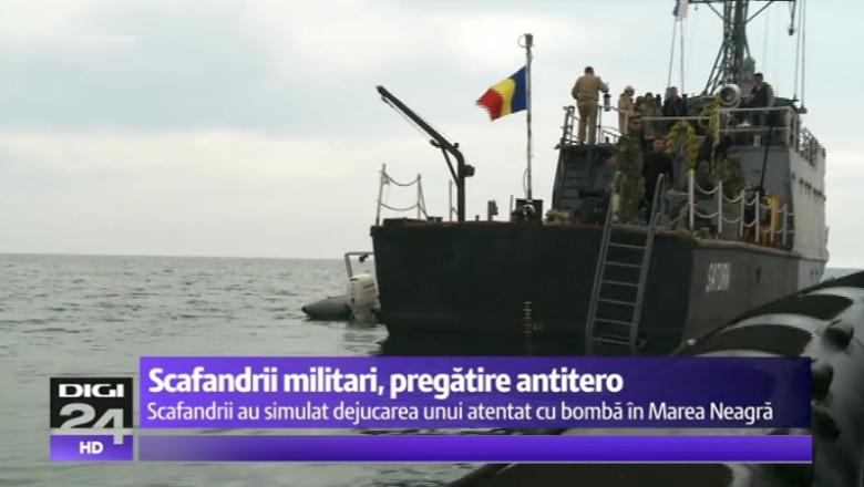 Exercitiu militar antiterorist in Marea Neagra: Scafandrii au detonat bombele si au salvat ostaticii Imagine