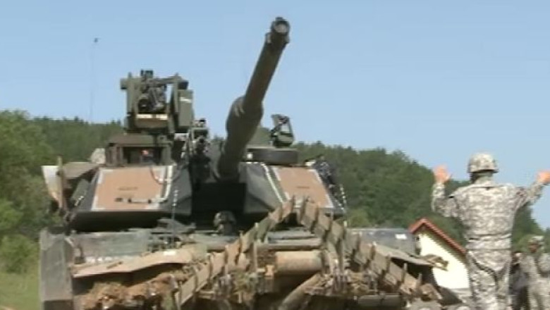 Exercitiu militar. Tancurile americane Abrams s-au intors in Europa Imagine