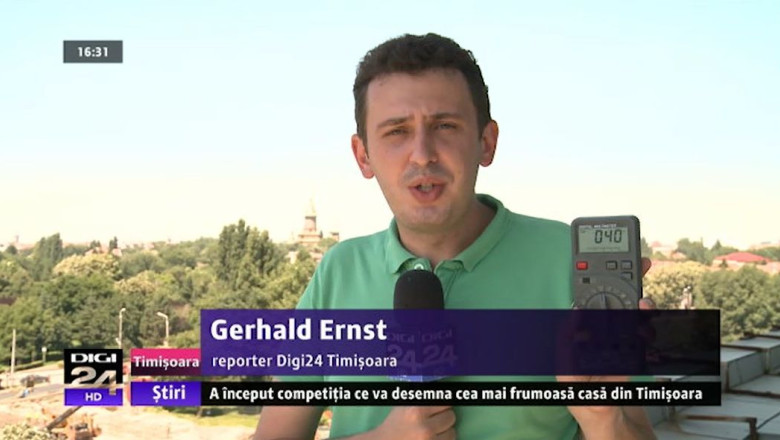 Experiment Digi24 Timisoara: vezi cat de cald a fost la orele amiezii! Imagine