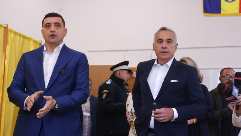 Explicatiile Politiei dupa ce George Simion si Calin Georgescu au fost dati afara din sectia de votare Imagine