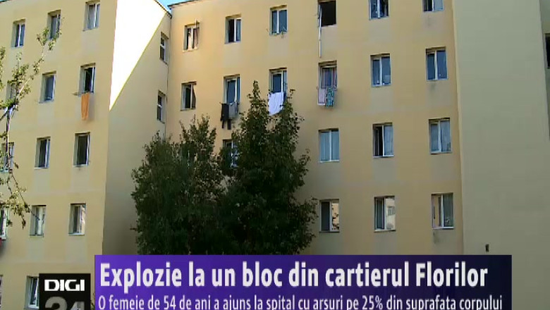 Explozie la un bloc din cartierul Florilor. O femeie de 54 de ani a ajuns la spital cu arsuri pe 25% din suprafata corpului Imagine