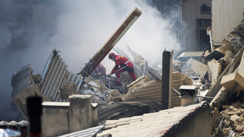 Explozie puternica in Marsilia. Doua blocuri s-au prabusit. 10 oameni ar fi sub daramaturi. 30 de cladiri din zona au fost evacuate Imagine