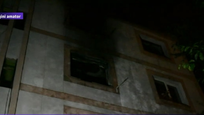 Explozie si incendiu intr-un bloc din Suceava neracordat la reteaua de gaze. Deflagratia, produsa intentionat Imagine