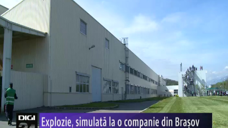Explozie simulata la o companie din Brasov  Imagine
