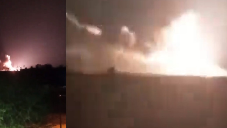 Explozii puternice si un incendiu urias pe un aerodrom militar din Crimeea unde rusii isi tin elicopterele de atac Imagine