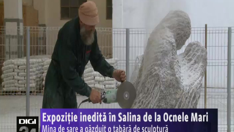 Expozitie inedita in Salina de la Ocnele Mari. Mina de sare a gazduit o tabara de sculptura   Imagine