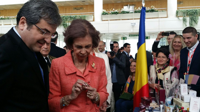 Expozitie la Madrid. Regina Spaniei a ales oua incondeiate din standul Romaniei Imagine