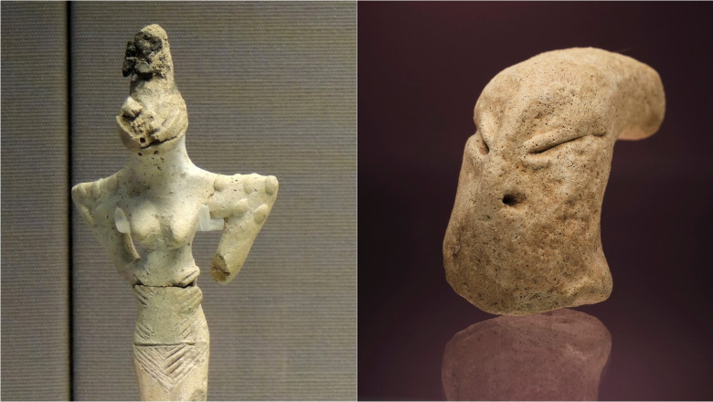 Extraterestru sau omul-reptila: O statueta misterioasa descoperita in ruinele unei asezari din Epoca de Piatra i-a uluit pe arheologi Imagine