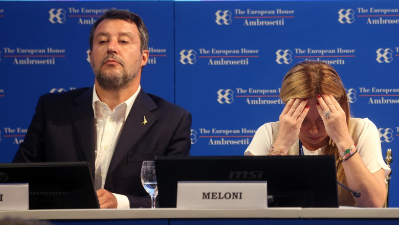 Extremistii de dreapta care vor castiga alegerile din Italia se cearta pe sanctiunile impotriva Rusiei Imagine