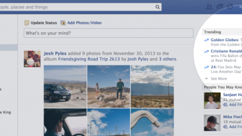 Facebook implementeaza un nou serviciu: cele mai populare subiecte Imagine