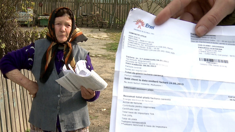 Factura astronomica la energie electrica. O femeie din comuna Cogealac a primit o factura de 30.000 de lei Imagine