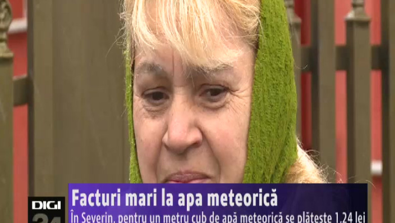 Facturi mari la apa meteorica. In Severin, pentru un metru cub de apa meteorica se plateste 1,24 lei   Imagine