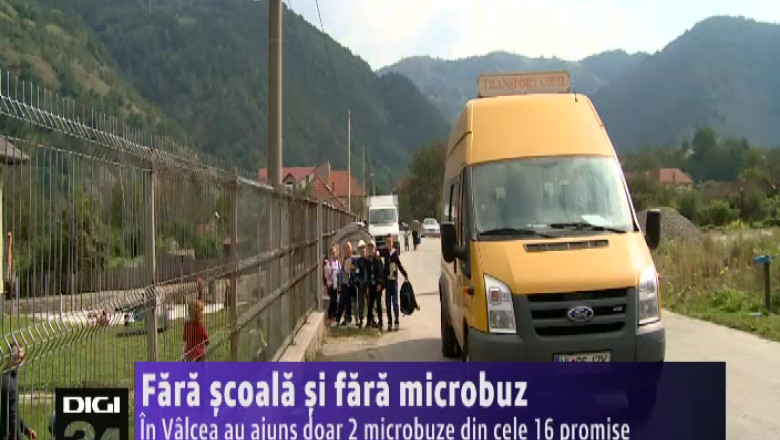 Fara scoala si fara microbuz. In Valcea au ajuns doar doua microbuze din cele 16 promise Imagine