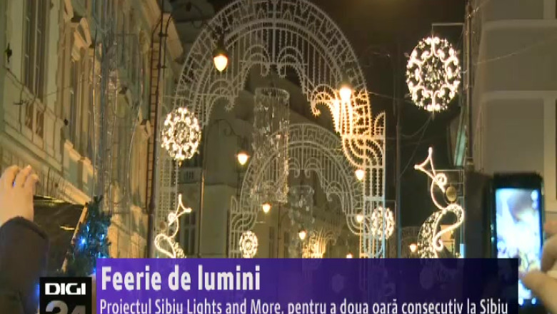 Feerie de lumini. Proiectul Sibiu Lights and More, pentru a doua oara consecutiv la Sibiu Imagine