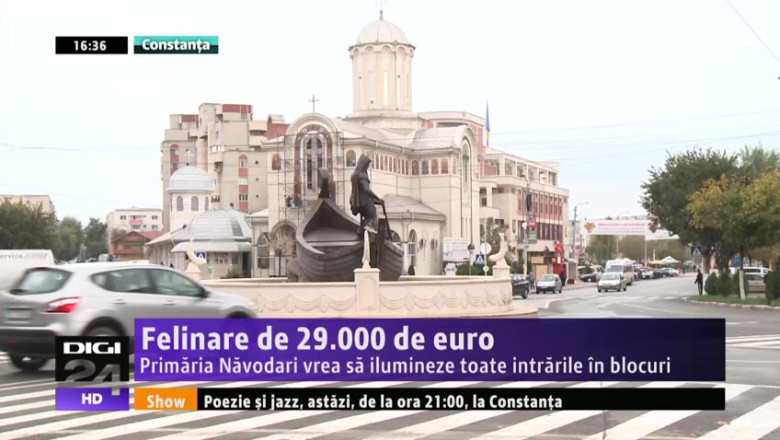 Felinare de 29.000 de euro. Primaria Navodari vrea sa ilumineze toate intrarile in blocuri Imagine