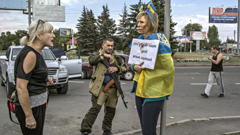 Femeie torturata de rebeli la Donetk. Povestea Irinei Dovgan a ajuns in paginile The New York Times Imagine