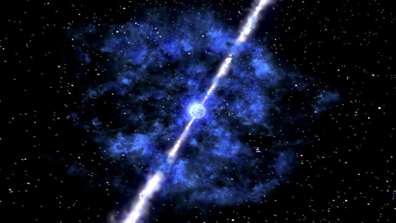 Fenomen misterios in cosmos: Explozii puternice de raze gamma detectate dintr-o singura sursa Imagine