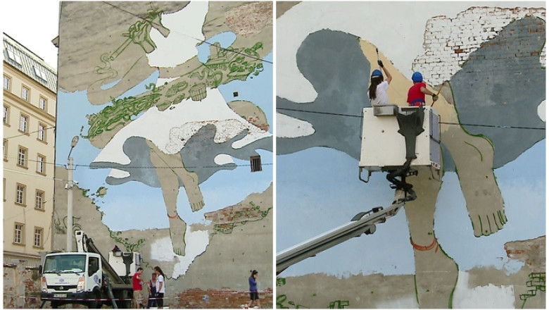 Festivalul Plai, anuntat prin cel mai mare graffiti realizat vreodata in Timisoara Imagine