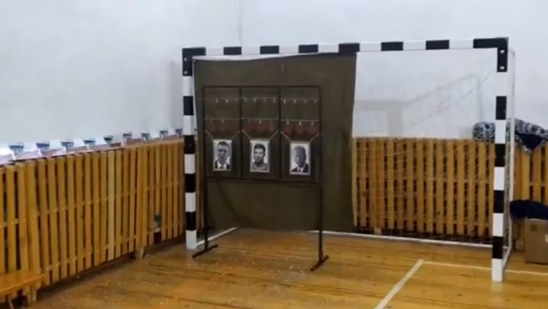 „Festivalul razboinicului pasnic”. Copiii din Rusia au fost pusi sa traga in tinte cu pozele lui Zelenski, Biden si Stoltenberg Imagine