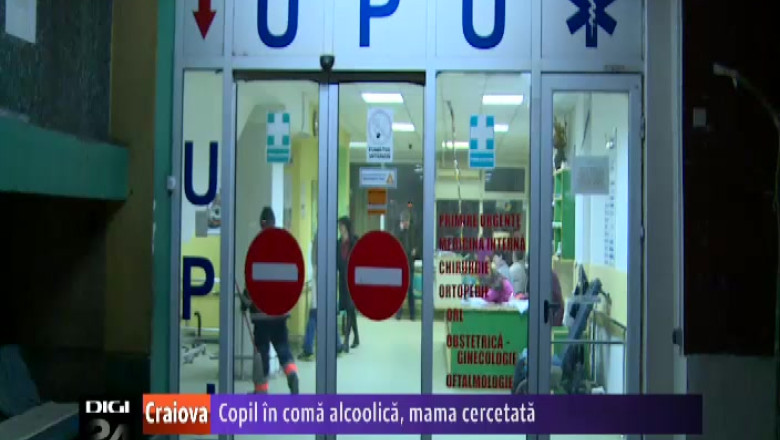 Fetita ajunsa la spital in coma alcoolica, in afara oricarui pericol. Pe numele mamei s-a deschis dosar penal  Imagine