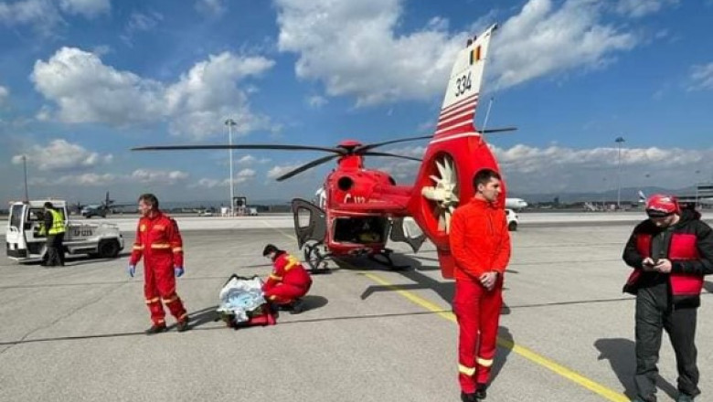 Fetita de 7 ani, in stare grava dupa ce s-a accidentat pe o partie de schi din Bulgaria. A fost adusa in tara cu elicopterul SMURD Imagine