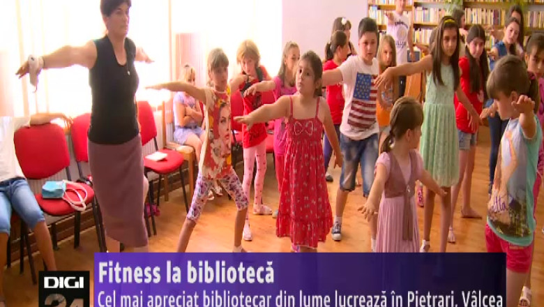 Fitness la biblioteca. Cel mai apreciat bibliotecar din lume lucreaza in Pietrari, Valcea Imagine